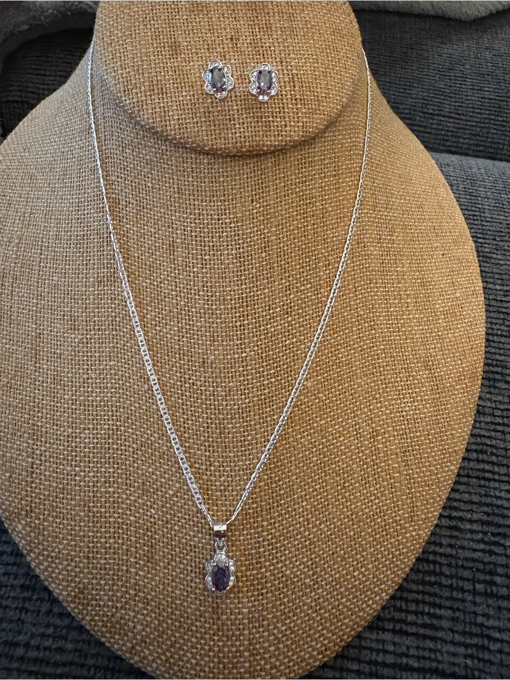 Solid Sterling Silver and Mystic Topaz Pendant and Earrings on 926 Mariner Chain